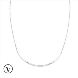 Stella & Dot Crescent Necklace in silver